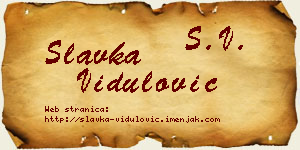 Slavka Vidulović vizit kartica